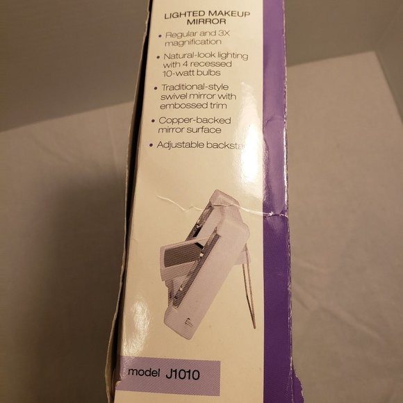 LIGHTED MAKEUP MIRROR by JERDON - FIRST CLASS - MODEL J1010 - MIRROR 6.5" x 6" - Picture 14 of 15